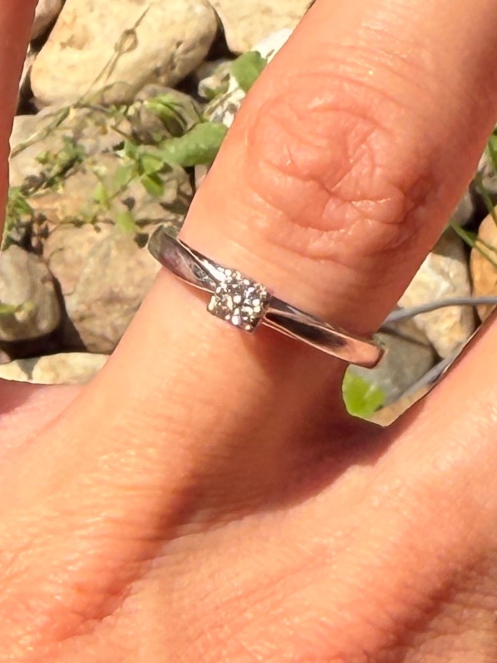 Natural Diamond Cluster Ring Sz7